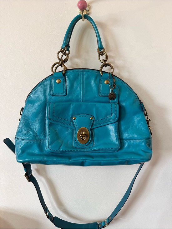 Coach Handbags - Coach Limited Edition Francine Legacy Satchel Teal
